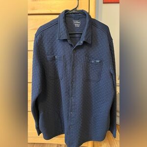 Llbean Quilted Snap Up Shirt/Jacket